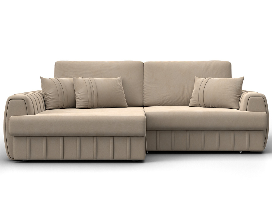 Диван угловой Лига-057 НПБ угол левый (seven 729 бежевый)