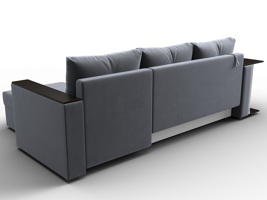 Диван угловой Атланта со столом правый угол (seven 17 серый)