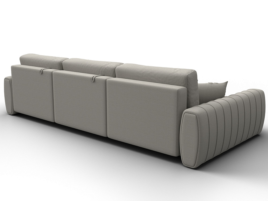 Диван угловой Лига-057 НПБ Лонг угол левый (амур 02 бежевый)