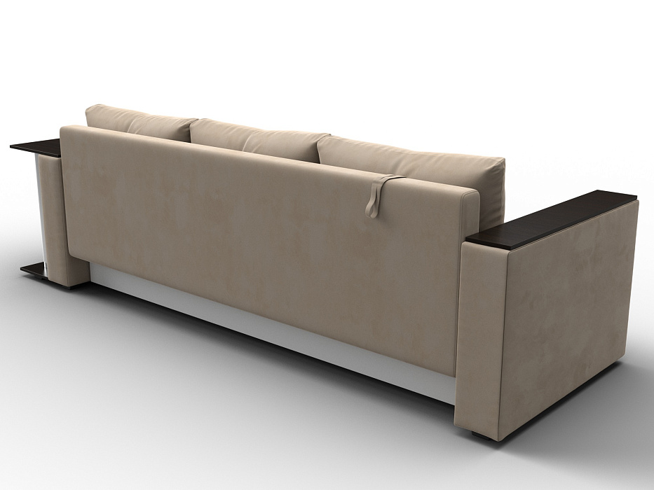 Диван прямой Атланта со столом справа (seven 729 бежевый)