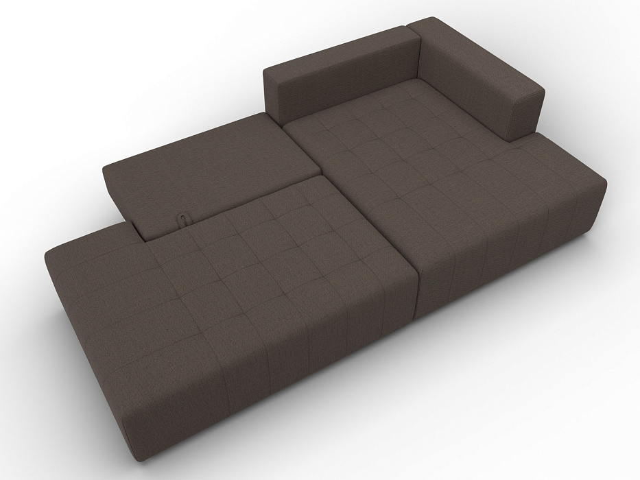 Диван угловой Лига-103 НПБ угол правый (амур 05 коричневый)