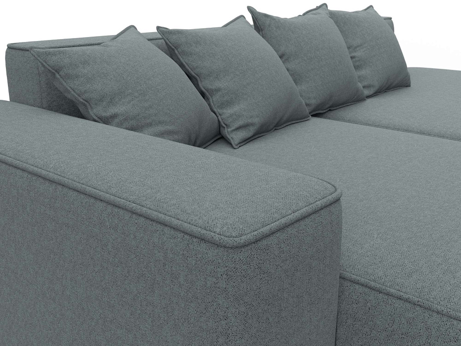 Диван угловой Лига-065 угол левый (амур 07 серый)