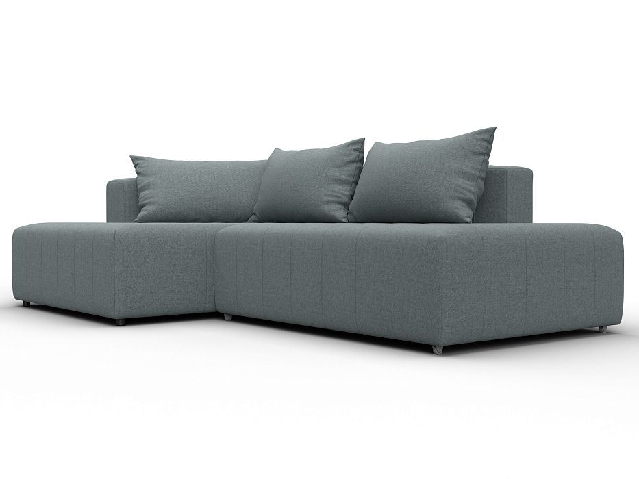 Диван угловой Лига-103 НПБ угол левый (амур 07 серый)