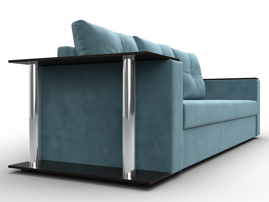 Диван прямой Атланта со столом слева (seven 113 бирюзовый)