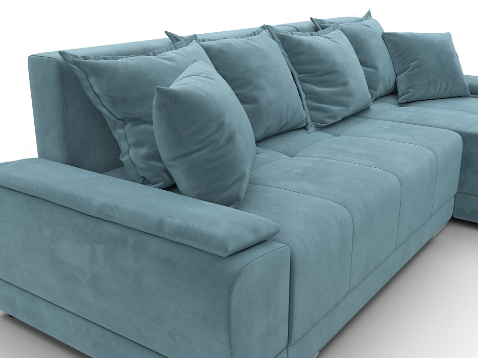 Диван угловой Лига-119 угол правый (seven 113 бирюзовый)