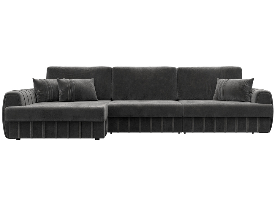 Диван угловой Лига-057 НПБ Лонг угол левый (tower 10 серый)