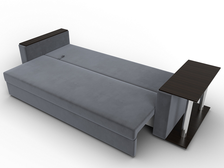 Диван прямой Атланта со столом справа (seven 17 серый)