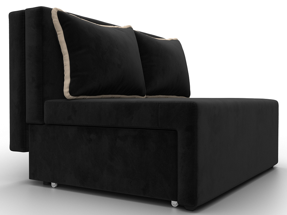 Диван прямой Лагуна (seven 35 черный;seven 729 бежевый)