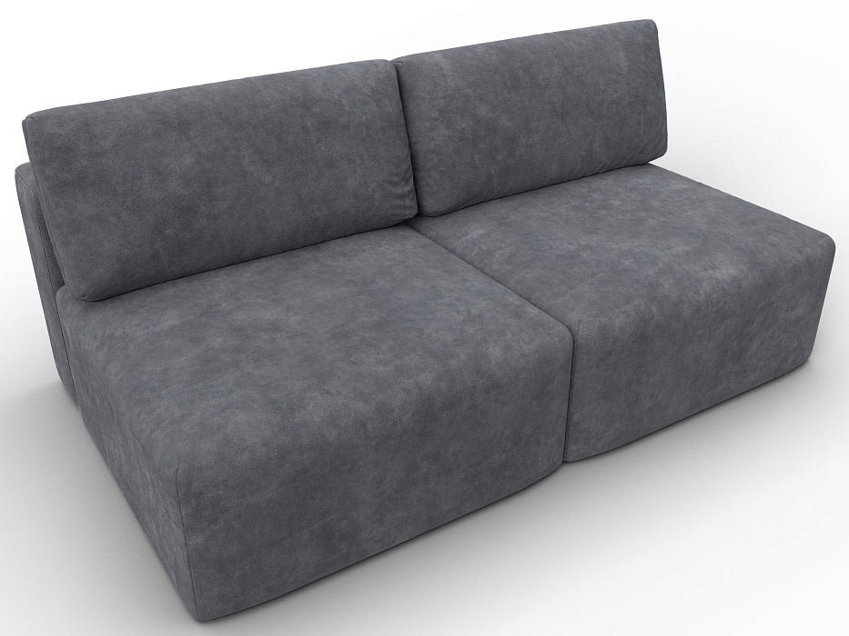 Диван прямой модульный Лига-060 НПБ (brut 16 темно-серый)