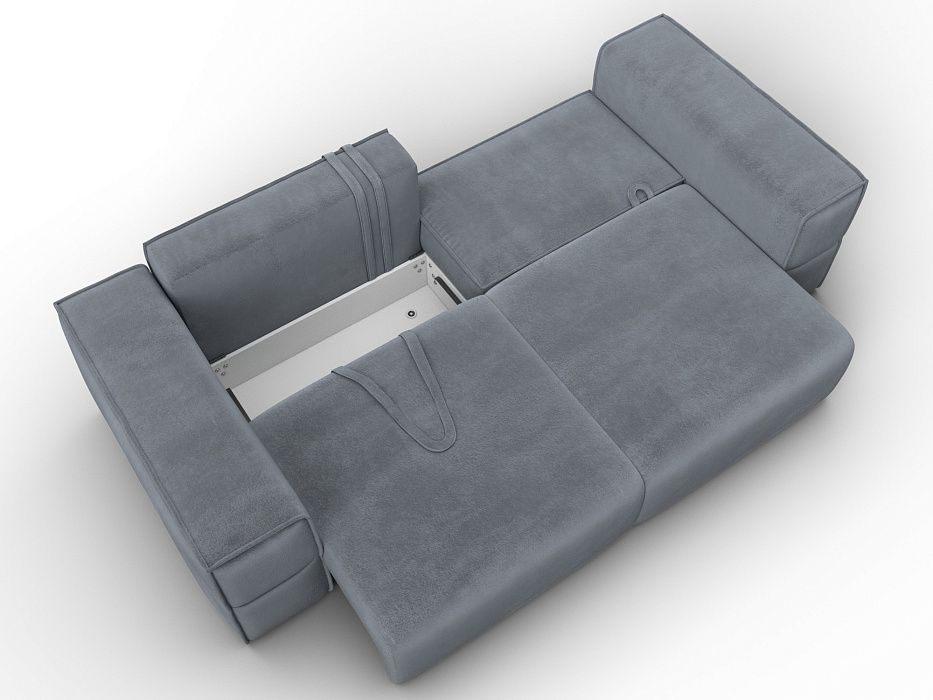 Диван прямой Лига-058 НПБ (tower 10 серый)