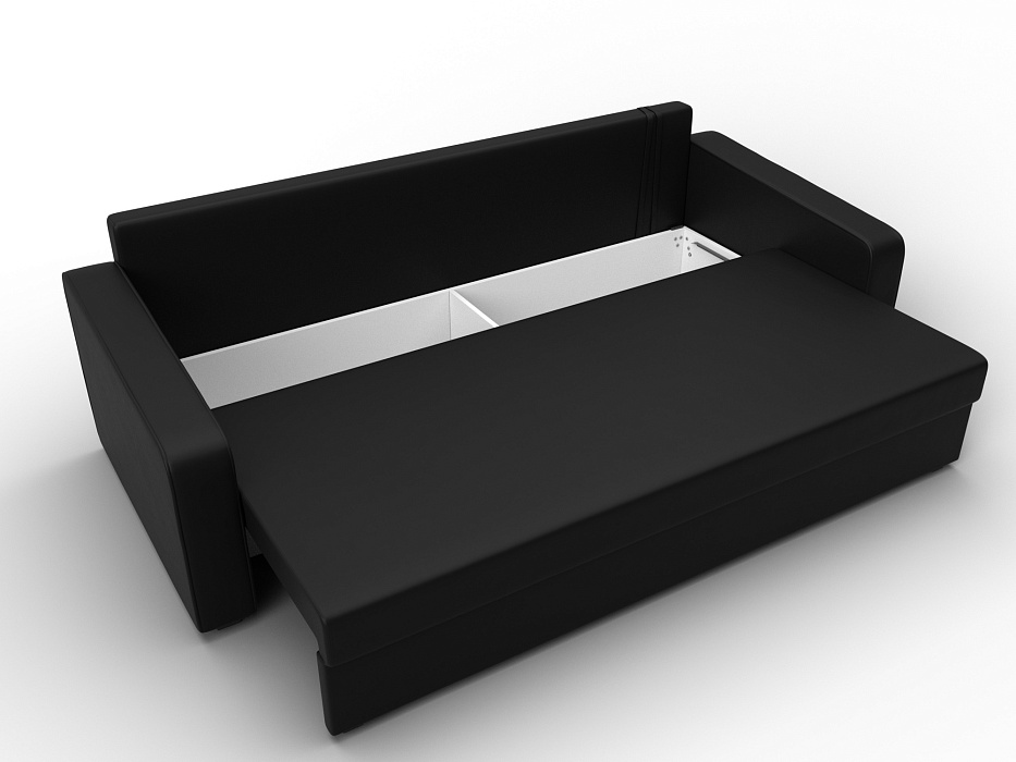 Диван прямой Лига-009 (черный)