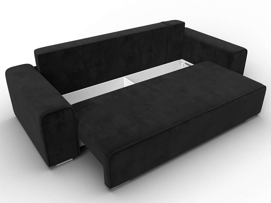 Диван прямой Лига-029 (черный)