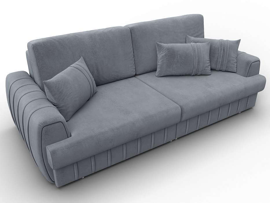 Диван прямой Лига-057 НПБ (tower 10 серый)