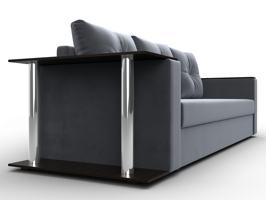 Диван прямой Атланта со столом слева (seven 17 серый)