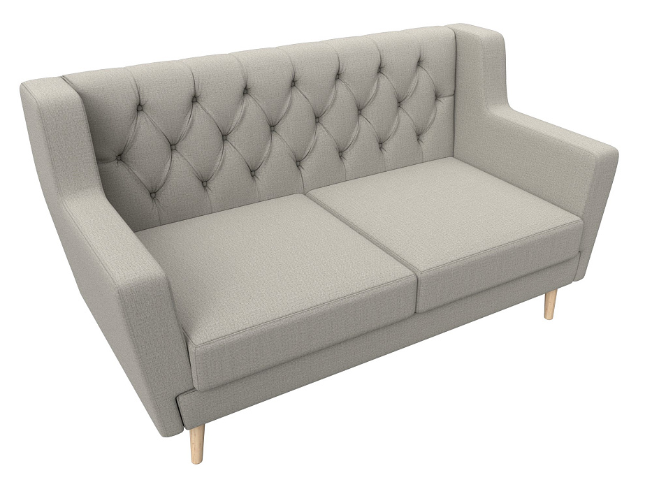 Диван кухонный прямой Брайтон 2 Люкс (амур 02 бежевый)