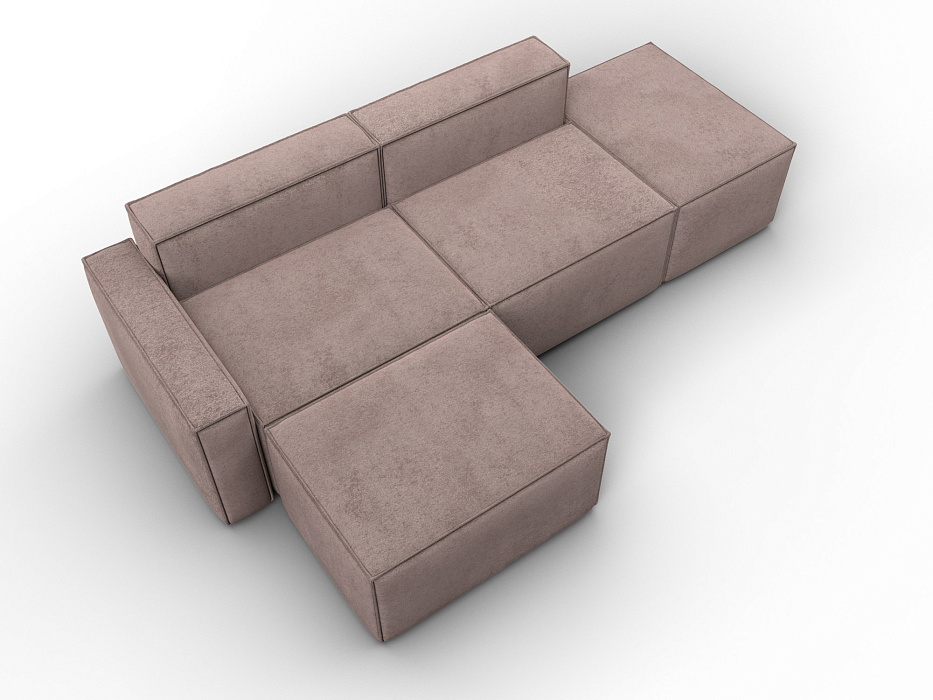 Диван угловой модульный Лига-063 угол левый (tower 05 бежевый)