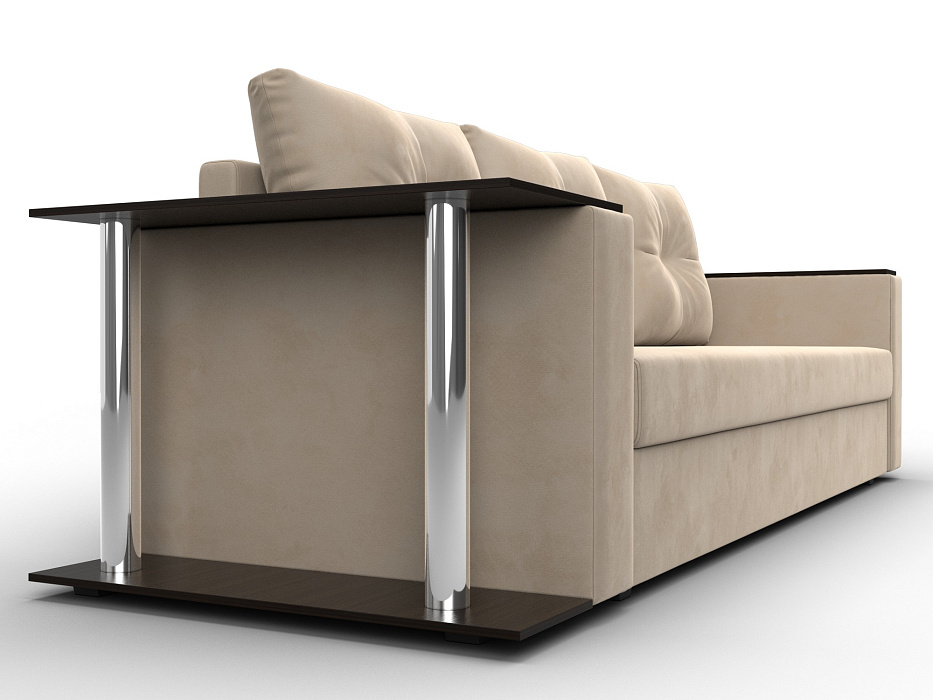 Диван прямой Атланта со столом слева (бежевый)