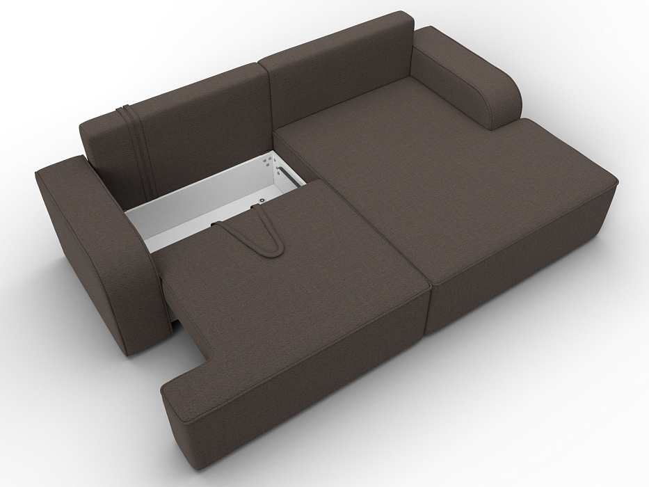 Диван угловой Лига-120 угол правый (амур 05 коричневый)