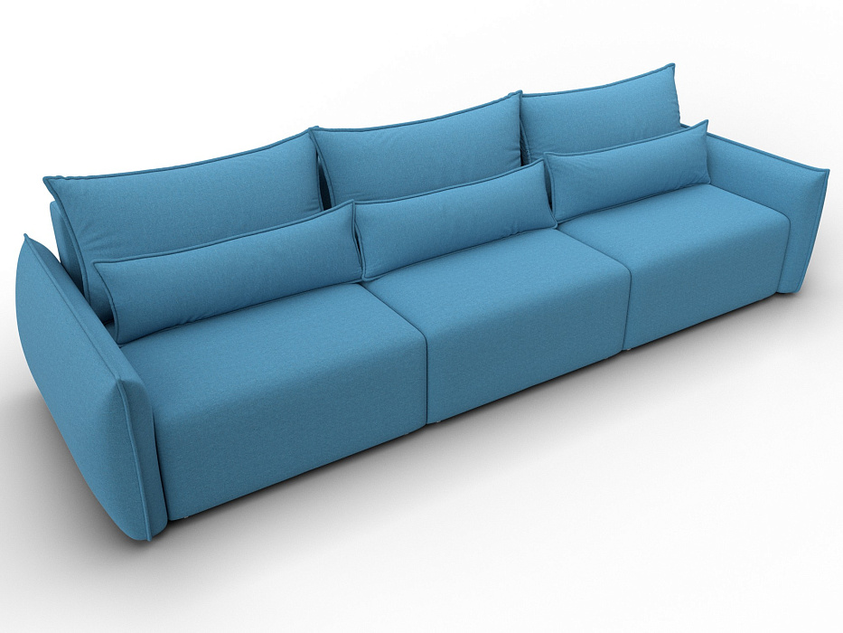 Диван прямой Лига-051 НПБ Лонг (амур 10 голубой)