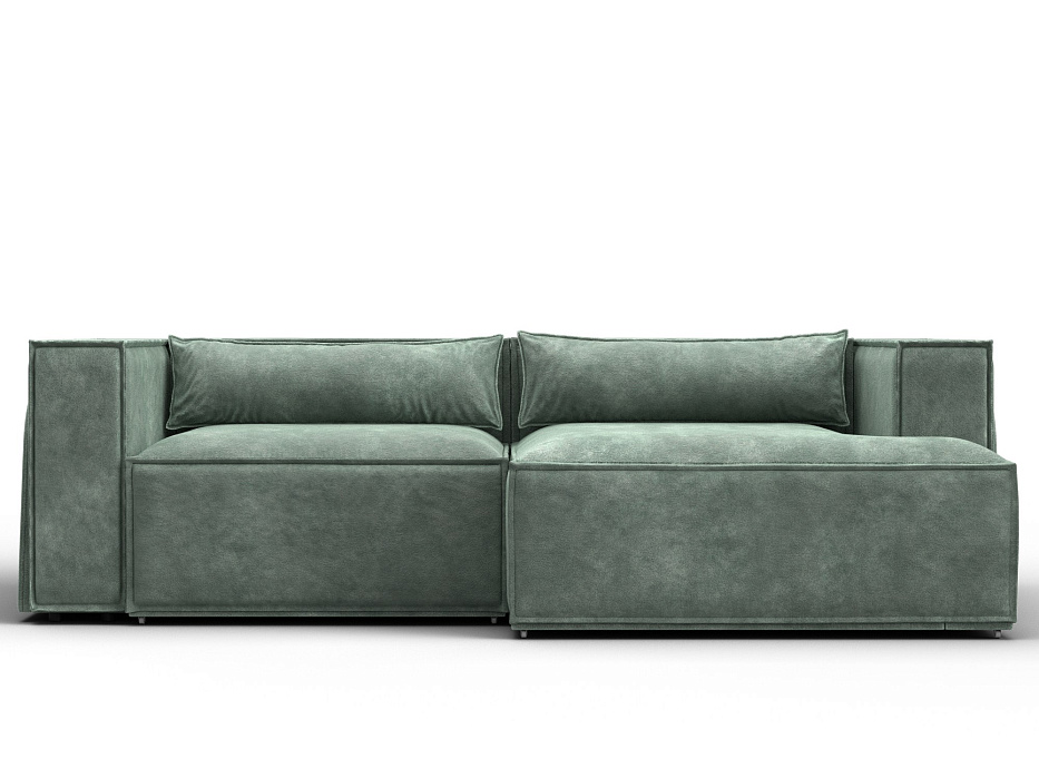 Диван угловой Лига-061 угол правый (brut 08 зеленый)