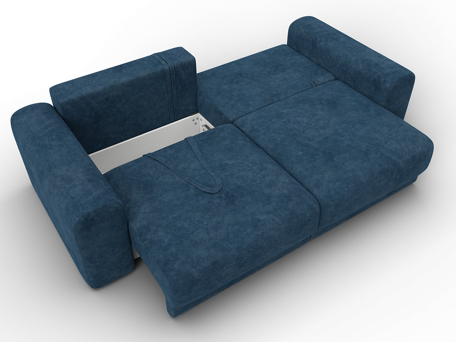 Диван прямой Лига-056 НПБ (brut 11 синий)