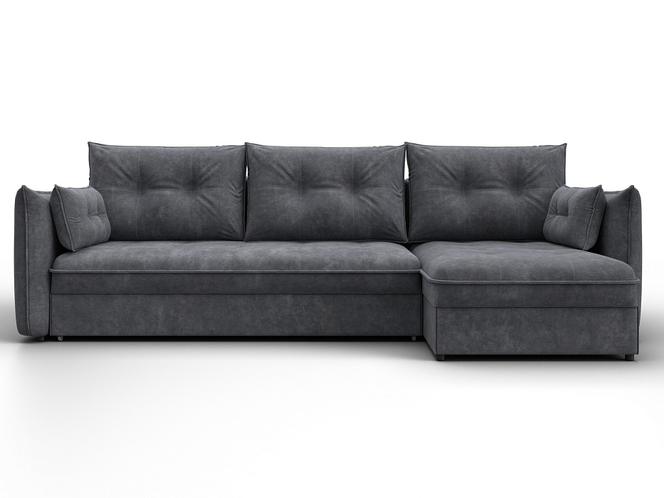 Диван угловой Лига-100 НПБ угол универсальный (brut 16 темно-серый)