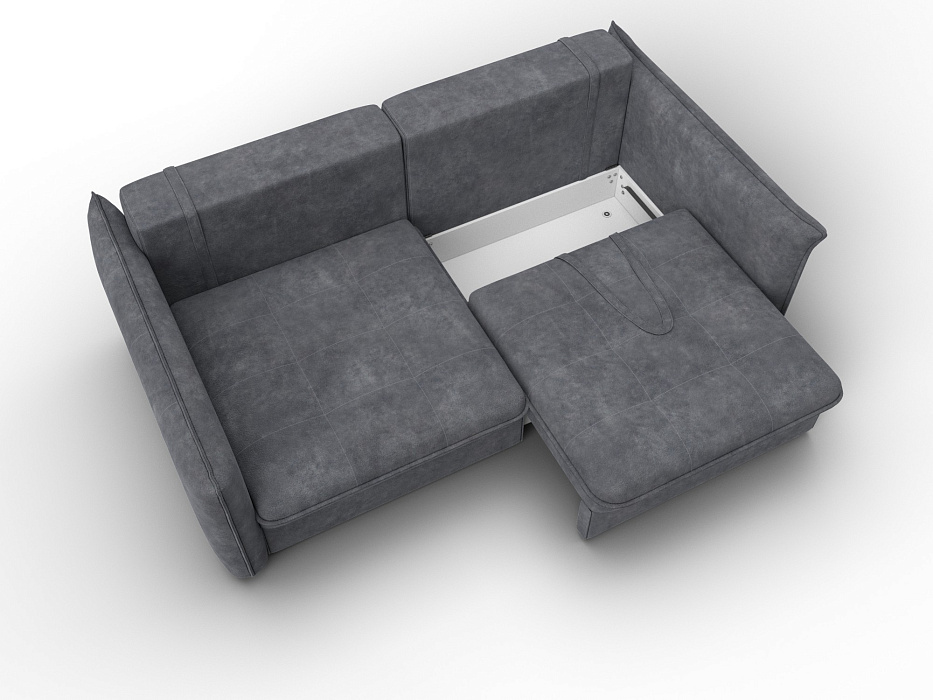 Диван прямой Лига-100 НПБ (brut 16 темно-серый)