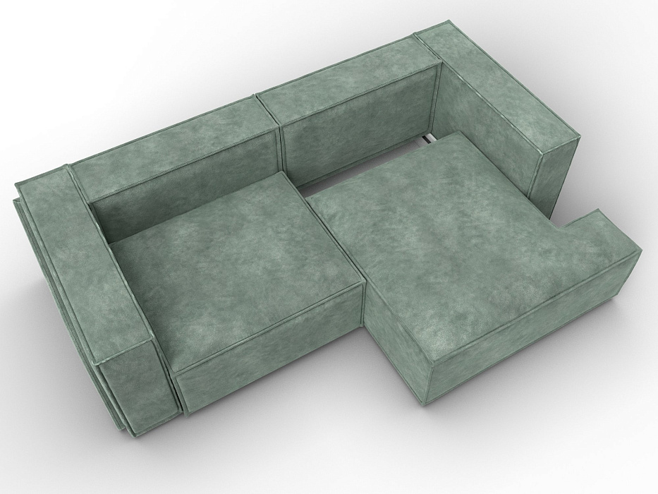 Диван угловой Лига-061 угол правый (brut 08 зеленый)