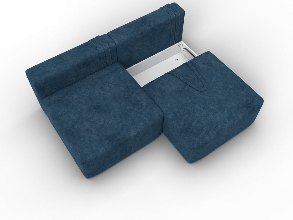 Диван прямой модульный Лига-060 НПБ (brut 11 синий)