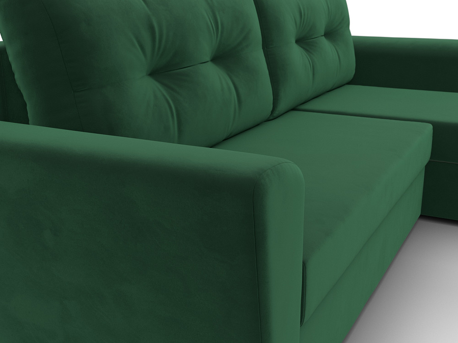 Диван угловой Амстердам Лайт правый угол (seven 626 зеленый)