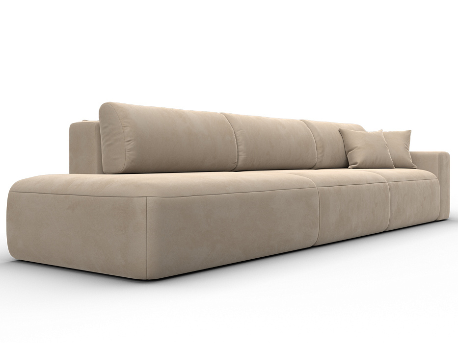 Диван прямой Лига-036 НПБ Модерн Лонг подлокотник справа (seven 729 бежевый)