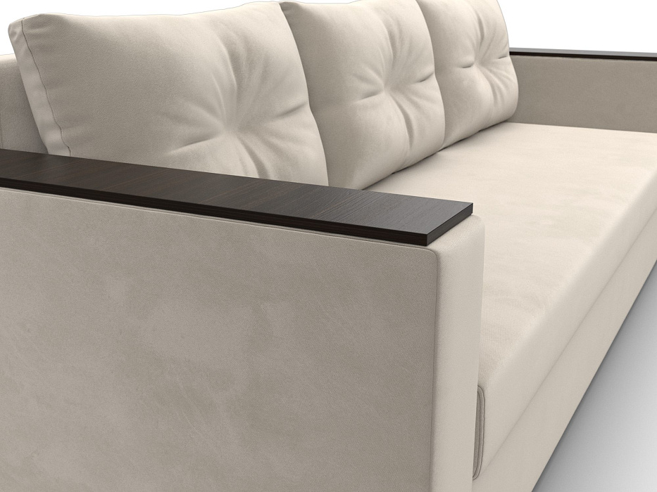 Диван прямой Атланта без стола (бежевый)
