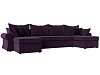 П-образный диван Элис (фиолетовый\черный цвет)