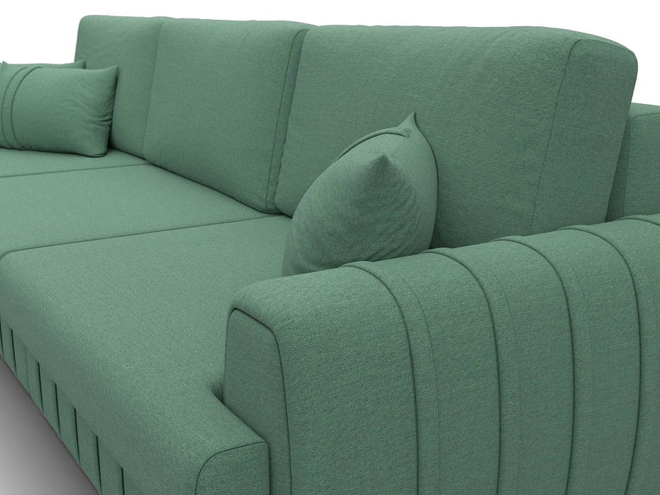 Диван угловой Лига-057 НПБ Лонг угол левый (амур 11 зеленый)