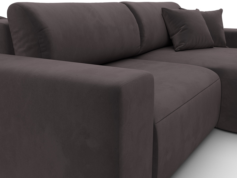 Диван угловой Лига-036 НПБ Классик правый угол (seven 727 коричневый)