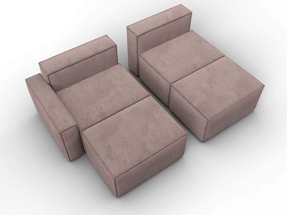 Диван угловой модульный Лига-063 угол левый (tower 05 бежевый)