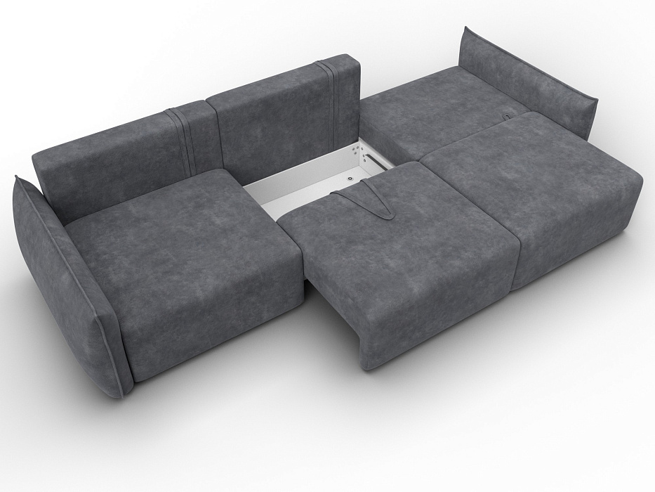 Диван прямой Лига-051 НПБ Лонг (brut 16 темно-серый)