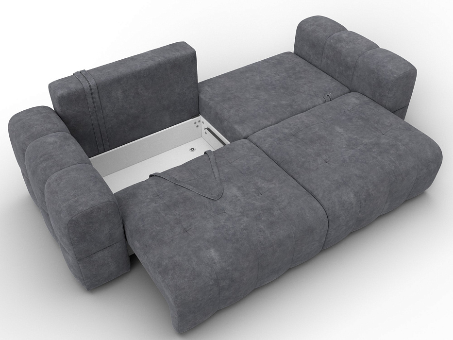 Диван прямой Лига-110 НПБ (brut 16 темно-серый)