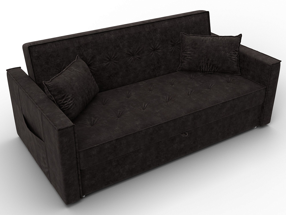 Диван прямой Лига-104 (160) (brut 17 коричневый)