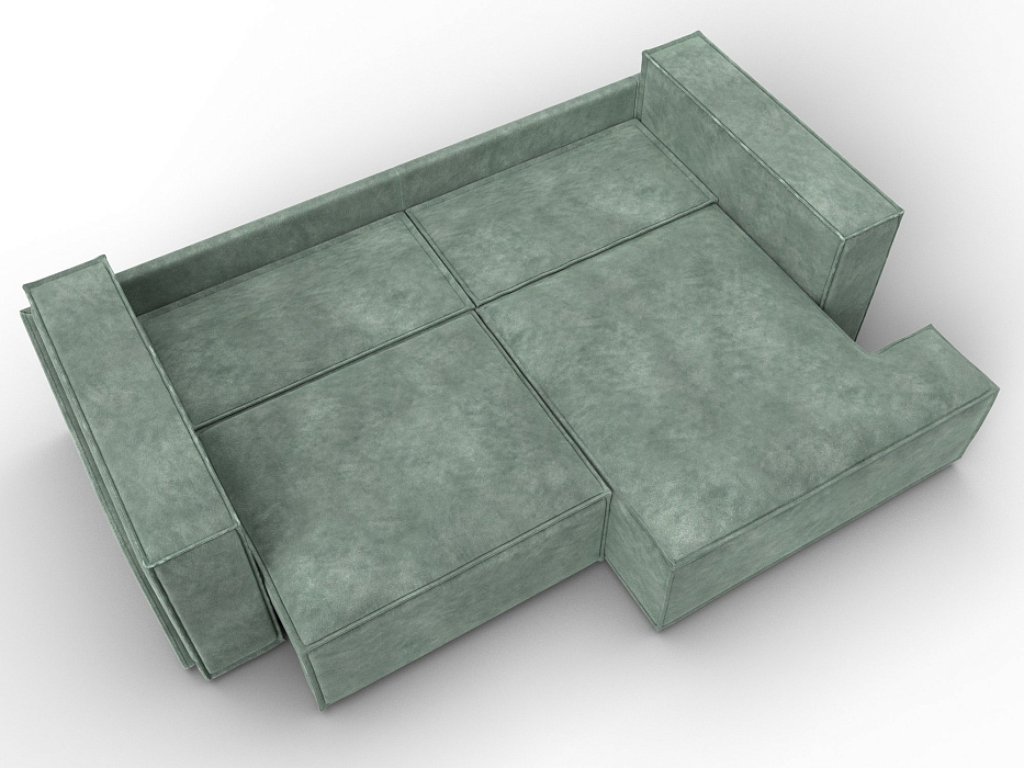 Диван угловой Лига-061 угол правый (brut 08 зеленый)