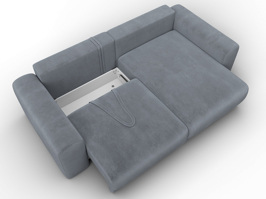 Диван угловой Лига-056 НПБ угол универсальный (tower 10 серый)