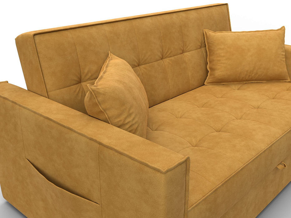 Диван прямой Лига-104 (140) (brut 10 желтый)