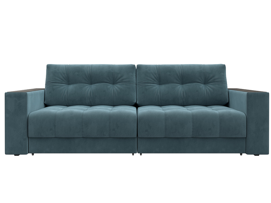 Диван прямой с декором Лига-049 НПБ (seven 113 бирюзовый) Диван прямой с декором Лига-049 НПБ (seven 113 бирюзовый)