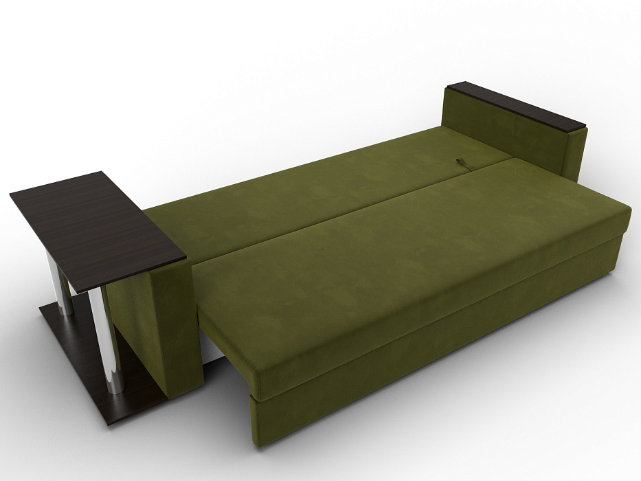 Диван прямой Атланта со столом слева (зеленый)