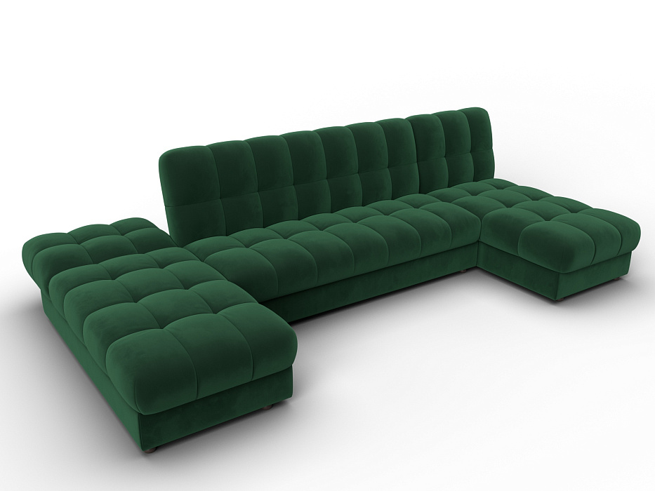 Диван П-образный Лига-116 НПБ (seven 626 зеленый)