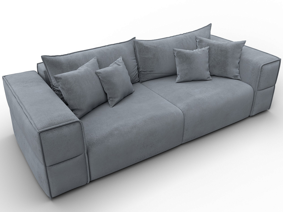 Диван прямой Лига-058 НПБ (tower 10 серый)