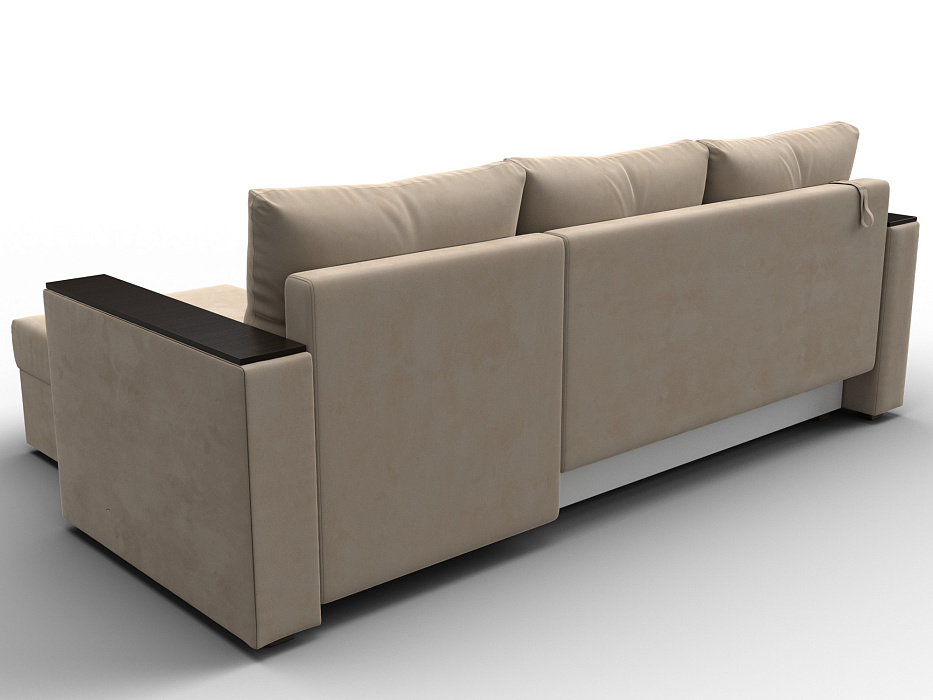 Диван угловой Атланта без стола универсальный угол (seven 729 бежевый)