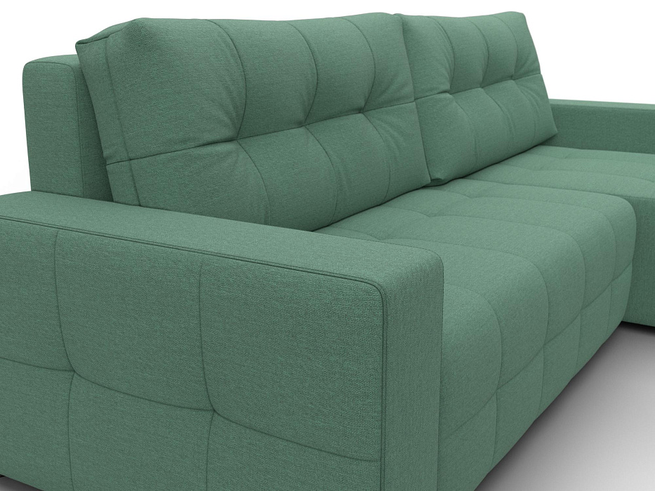 Диван угловой Лига-122 угол универсальный (амур 11 зеленый)