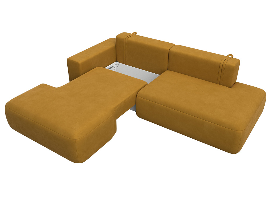 Диван угловой Лига-036 НПБ Модерн левый угол (brut 10 желтый)