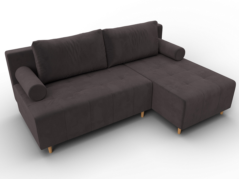 Диван угловой Лига-102 угол универсальный (seven 727 коричневый)